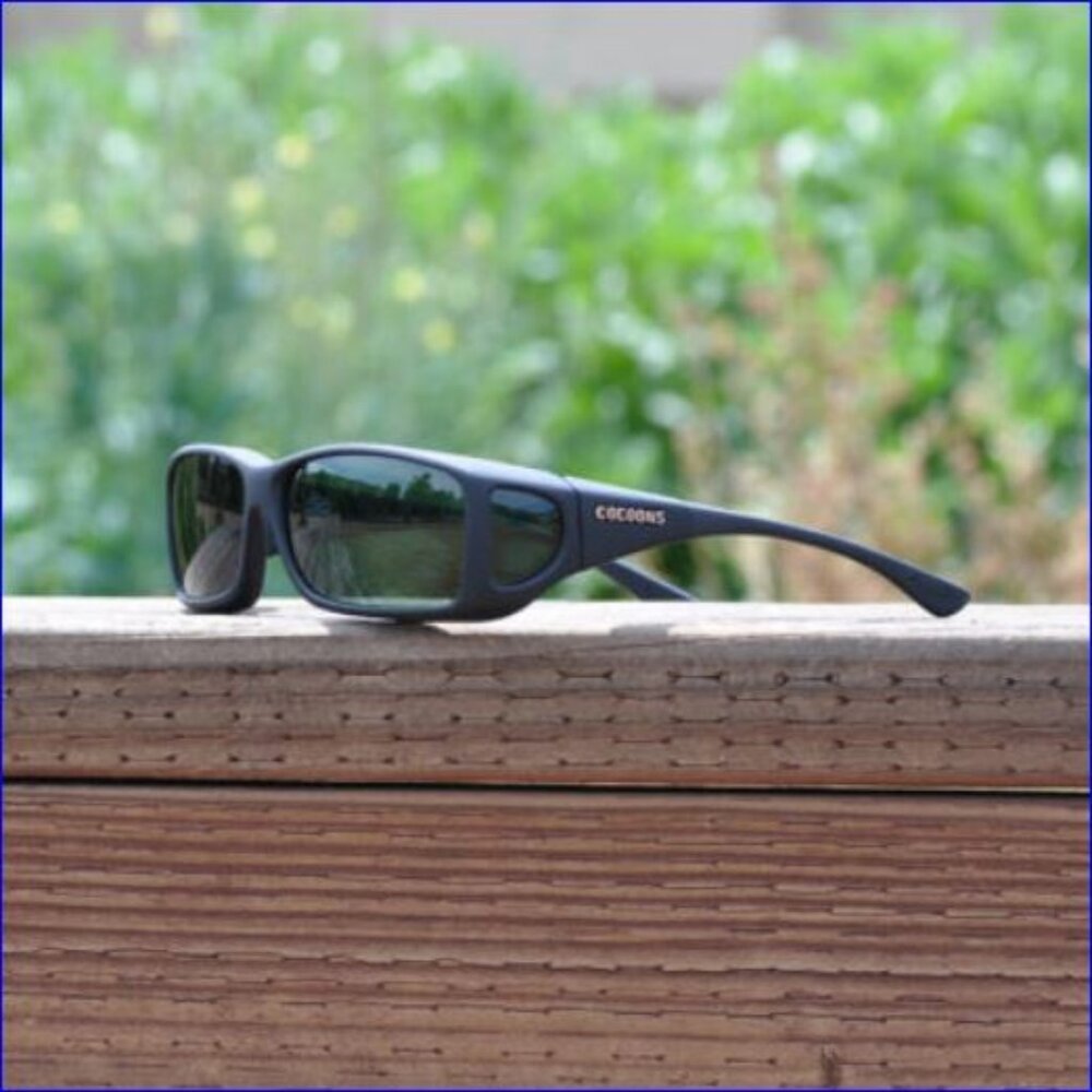 COCOONS WideLine Polarized FitOver Glasses - Gray Lens - Orig Box - VTG - Picture 7 of 16